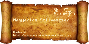 Magyarics Szilveszter névjegykártya