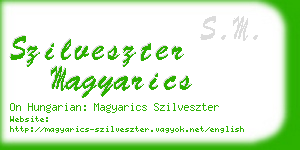 szilveszter magyarics business card